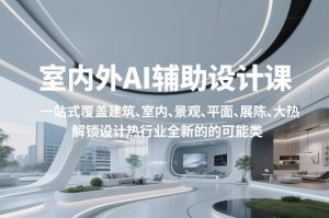 室内外AI设计课，一站式覆盖建筑、室内、景观、平面、展陈五大热门品类，解锁设计行业的全新可能| 鹿鸣网创