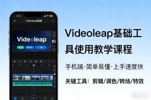 Videoleap基础工具使用教学课程，手机端视频剪辑教学，简单易懂，上手速度快| 鹿鸣网创