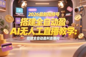 2026最新视频号AI无人直播教学:搭建全自动盈利直播间,低成本开启副业变现| 鹿鸣网创