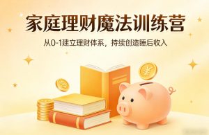 家庭理财魔法训练营,从0-1建立理财体系,持续创造睡后收入| 鹿鸣网创