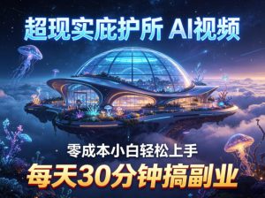 超现实庇护所AI视频项目拆解,零成本小白轻松上手,每天30分钟搞副业| 鹿鸣网创