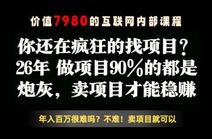 26年请不要疯狂的找项目了,卖项目远比你想象的暴利,你也可以月入10W+【揭秘】| 鹿鸣网创
