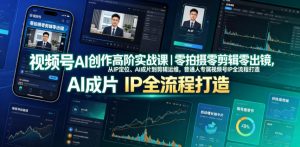 视频号AI创作高阶实战课｜零拍摄零剪辑零出镜，从IP定位、AI成片到剪辑运维，普通人专属视频号IP全流程打造| 鹿鸣网创