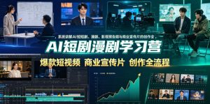 AI短剧漫剧学习营，系统讲解AI短剧、漫剧、影视预告片、爆款短视频与商业宣传片的创作全流程| 鹿鸣网创