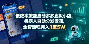 低成本就能启动多多虚拟小店，机器人自动分发货源，全套流程月入1至5W| 鹿鸣网创