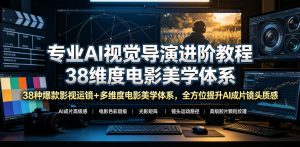 专业AI视觉导演进阶教程，38种爆款影视运镜+多维度电影美学体系，全方位提升AI成片高级感与镜头质感| 鹿鸣网创