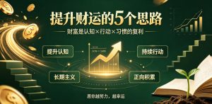 付费文章:提升财运的5个思路——财富是认知x行动x习惯的复利,愿你越努力,越幸运| 鹿鸣网创