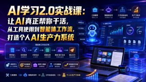AI学习2.0实战课:让AI真正帮你干活,从工具使用到智能体工作流,打造个人AI生产力系统| 鹿鸣网创