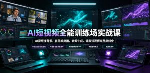 AI短视频全能训练场实战课|AI视频换背景、首尾帧复用、音频生成、爆款短视频完整复刻全套实操教学| 鹿鸣网创