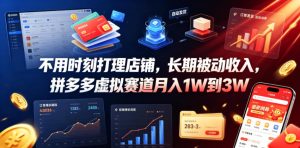 不用时刻打理店铺,长期被动收入,拼多多虚拟赛道月入1W到3W【揭秘】| 鹿鸣网创