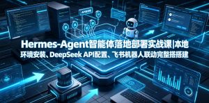 Hermes-Agent智能体落地部署实战课|本地环境安装、DeepSeek API配置、飞书机器人联动完整搭建教程| 鹿鸣网创