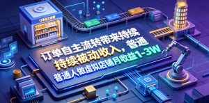 订单自主流转带来持续被动收入,普通人做虚拟店铺月收益1-3W【揭秘】| 鹿鸣网创