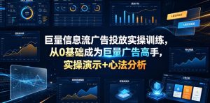 巨量信息流广告投放实操训练,从0基础成为巨量广告高手,实操演示+心法分析| 鹿鸣网创