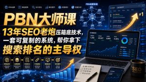 PBN大师课13年SEO老炮压箱底技术,一套可复制的系统,帮你拿下搜索排名的主导权【原创双语字幕】| 鹿鸣网创