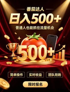番茄达人日入500+?普通人也能参与?做番茄达人真的可行?零门槛番茄推文,新手也能上手做达人【揭秘】| 鹿鸣网创