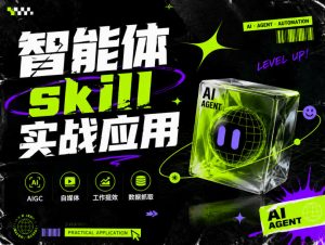 智能体skill实战应用,为寻求利用智能体进行工作提效的人打造,案例演示,纯实战课| 鹿鸣网创