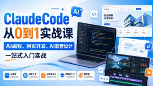 ClaudeCode从0到1实战课，AI编程、网页开发、AI影音设计一站式入门实战| 鹿鸣网创