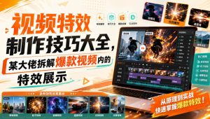 视频特效制作技巧大全,某大佬拆解爆款视频内的特效展示| 鹿鸣网创