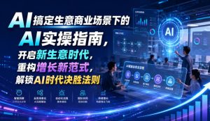 AI搞定生意商业场景下的AI实操指南,开启新生意时代,重构增长新范式,解锁AI时代决胜法则【文档】| 鹿鸣网创
