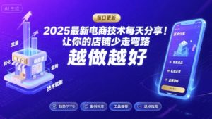 2025-2026最新电商技术每天分享,让你的店铺少走弯路,越做越好(更新26年08月)| 鹿鸣网创