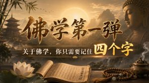 付费文章:佛学第一弹,关于佛学,你只需要记住四个字| 鹿鸣网创