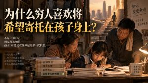 某社群精品文章:为什么穷人喜欢将希望寄托在孩子身上?| 鹿鸣网创