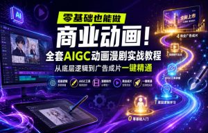 零基础也能做商业动画！全套AIGC动画漫剧实战教程，从底层逻辑到广告成片一键精通（更新0905）| 鹿鸣网创