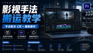 影视手法搬运教学，手法配合CR+模板操作，需要电脑，提供软件+配置参数| 鹿鸣网创