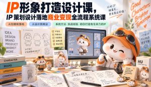 IP形象打造设计课，IP策划设计落地商业变现全流程系统课| 鹿鸣网创