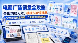 电商广告创意全攻略：告别烧钱无效，模板SOP直接用，全面覆盖创意策略、广告制作与测试系统【原创双语字幕】| 鹿鸣网创