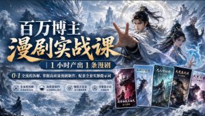 百万博主漫剧实战课|1小时产出1条漫剧,0‑1全流程拆解,掌握高质量漫剧制作,配套全套实操提示词| 鹿鸣网创