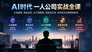 AI时代一人公司实战全课｜认知破局、商业定位、AI工具赋能、现金流打造、资本跃迁五维落地体系| 鹿鸣网创