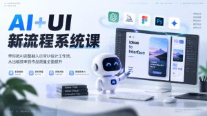 【无水印】AI+UI新流程系统课,带你把AI完整融入日常UI设计工作流,从出稿效率到作品质量全面提升(2026第4期)| 鹿鸣网创