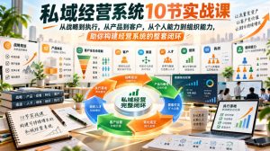 私域经营系统10节实战课，从战略到执行，从产品到客户，从个人能力到组织能力，助你构建经营系统的整套闭环| 鹿鸣网创