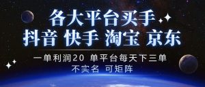 抖音买手项目,一单利润20左右,单号每天下三单,可矩阵,稳定适合长期副业【揭秘】| 鹿鸣网创
