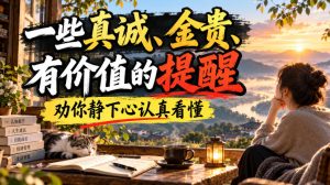 付费文章：一些真诚、金贵、有价值的提醒，劝你静下心认真看懂| 鹿鸣网创