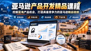 亚马逊产品开发精品课程，挖掘蓝海产品机会，打造具备竞争力的亚马逊精品链接| 鹿鸣网创