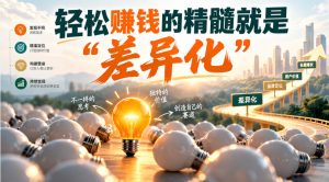 某公众号付费文章：轻松賺钱的精髓就是“差异化”| 鹿鸣网创