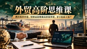 外贸高阶思维课,跳出低价内卷,用销冠思维做高价值外贸,拿下优质大客户| 鹿鸣网创