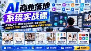 【无水印】AI商业落地系统实战课，从节点工作流、导演台到分镜创作，掌握可复用的AI内容生产工作流，提升图文视频制作效率与商业交付能力| 鹿鸣网创